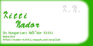 kitti nador business card